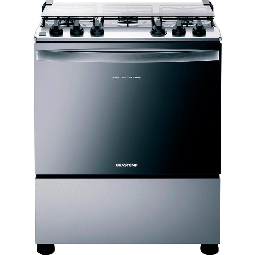 Fogão Brastemp BFS5N 5 Bocas com Botões Removíveis e Exclusivo Aro Protetor Inox - Bivolt