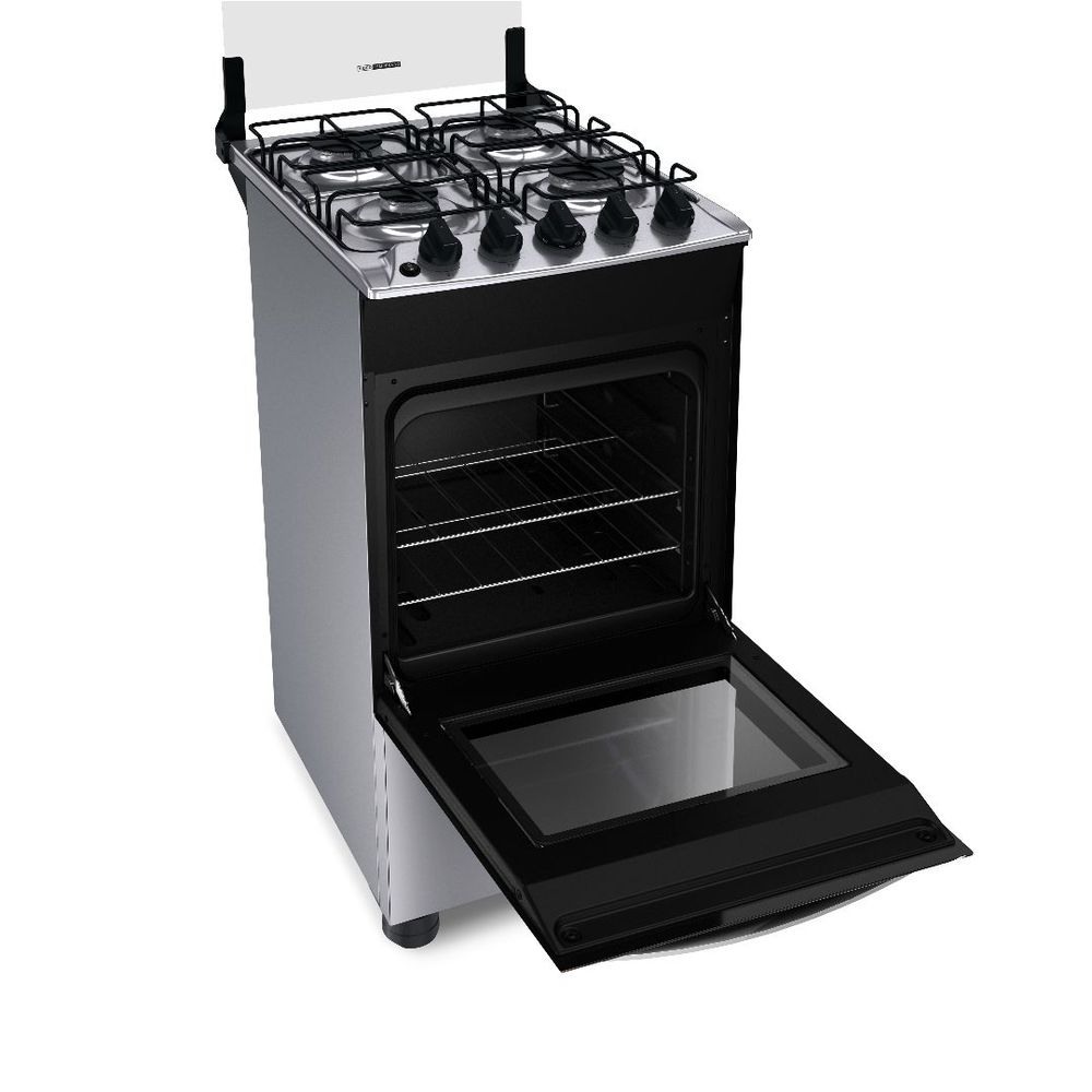 Fogão Brastemp 4 Bocas Inox com Duas Prateleiras com Alturas Ajustáveis - BFO4NBR - Bivolt