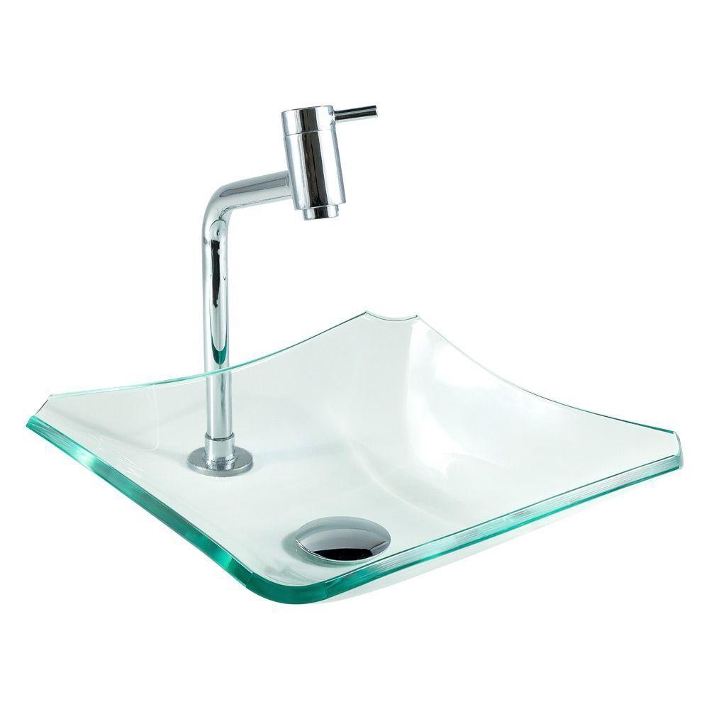 Cuba Para Banheiro De Vidro Retrô 33 Cm Incolor